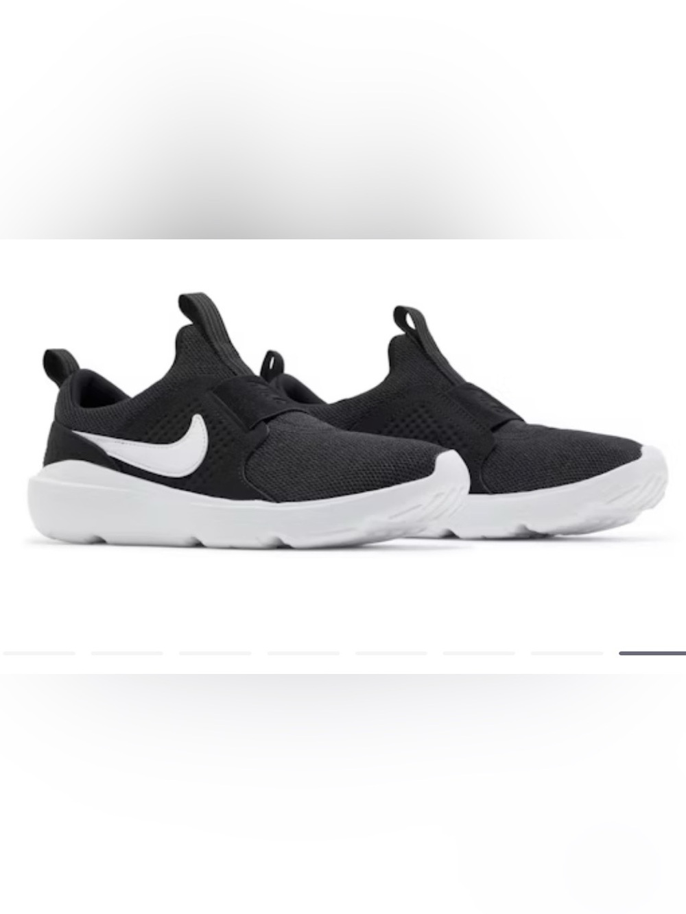 NIKE Black & White Slip-On Sneaker VG2 Women’s 10 Comfort Shoes Sneakers - Picture 2 of 11
